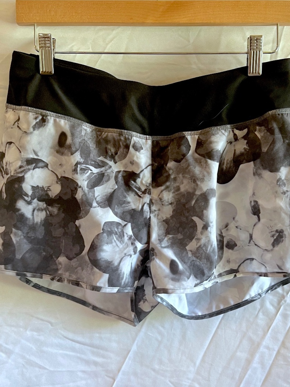 MPG Grey Black Floral Athletic Shorts